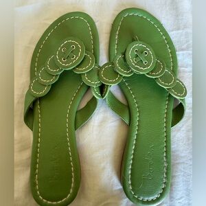 Boden Vibrant Green Leather Sandals